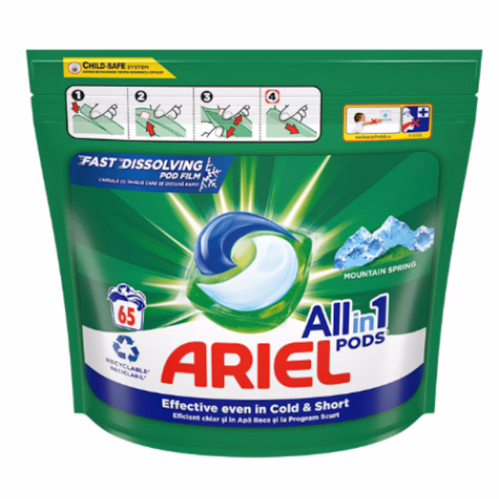 ARIEL DETERGENT CAPSULE 65 BUC MOUNTAIN SPRING
