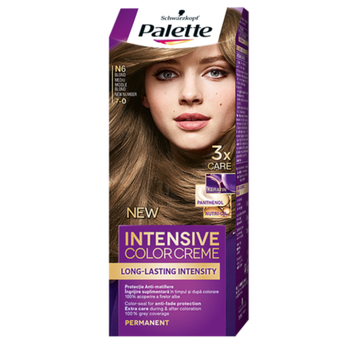 PALLETTE ICC VOPSEA DE PAR PERMANENTA 7-0 N6 BLOND MEDIU 110ML