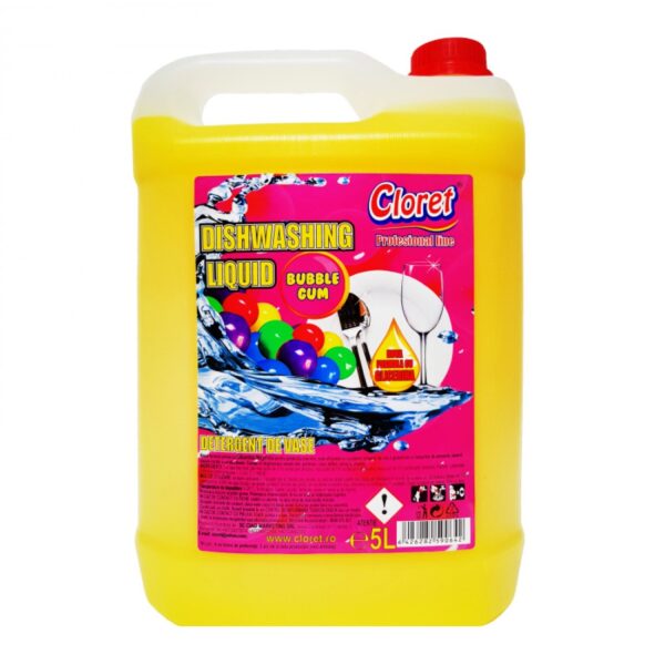 Detergent de vase Bubble Gum - Cloret, 5 L