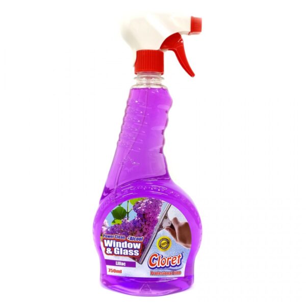 CLORET Detergent  Geam Liliac Spray  0.75 L