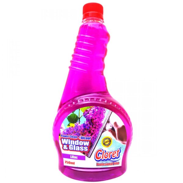 CLORET Detergent  Geam Liliac Rezerva 0,75L