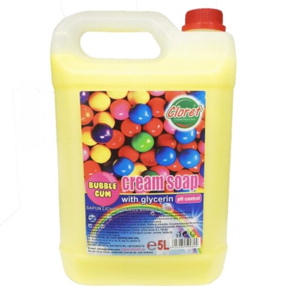 CLORET Sapun Lichid Cremos Bubble Gum 5 L