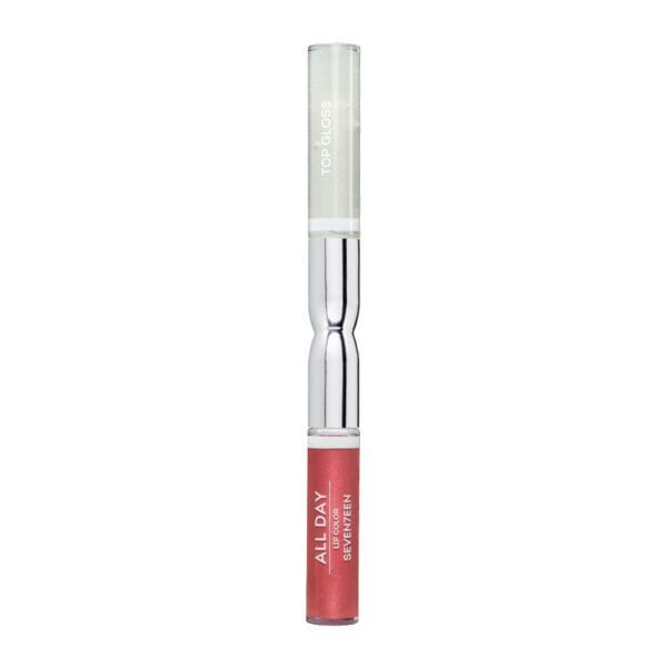 SEVENTEEN Ruj Lichid All Day, Ruj Rezistent cu doua capete -86 METALLIC DARK PEACH  , 35ml