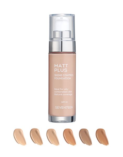 Seventeen Fond de Ten Matt Plus Liquid Foundation nr. 00  Light Porcelan ,SPF20 , 30ml