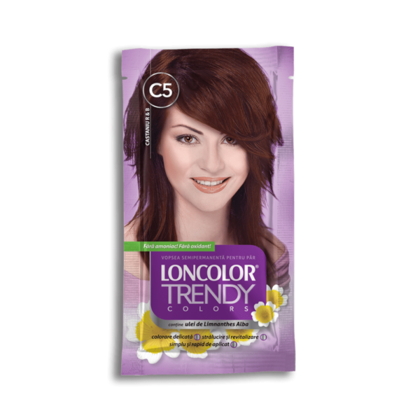 LONCOLOR TRENDY COLORS C 5 Castaniu   2x25ML,  VOPSEA SEMIPERMANENTA fara Amoniac
